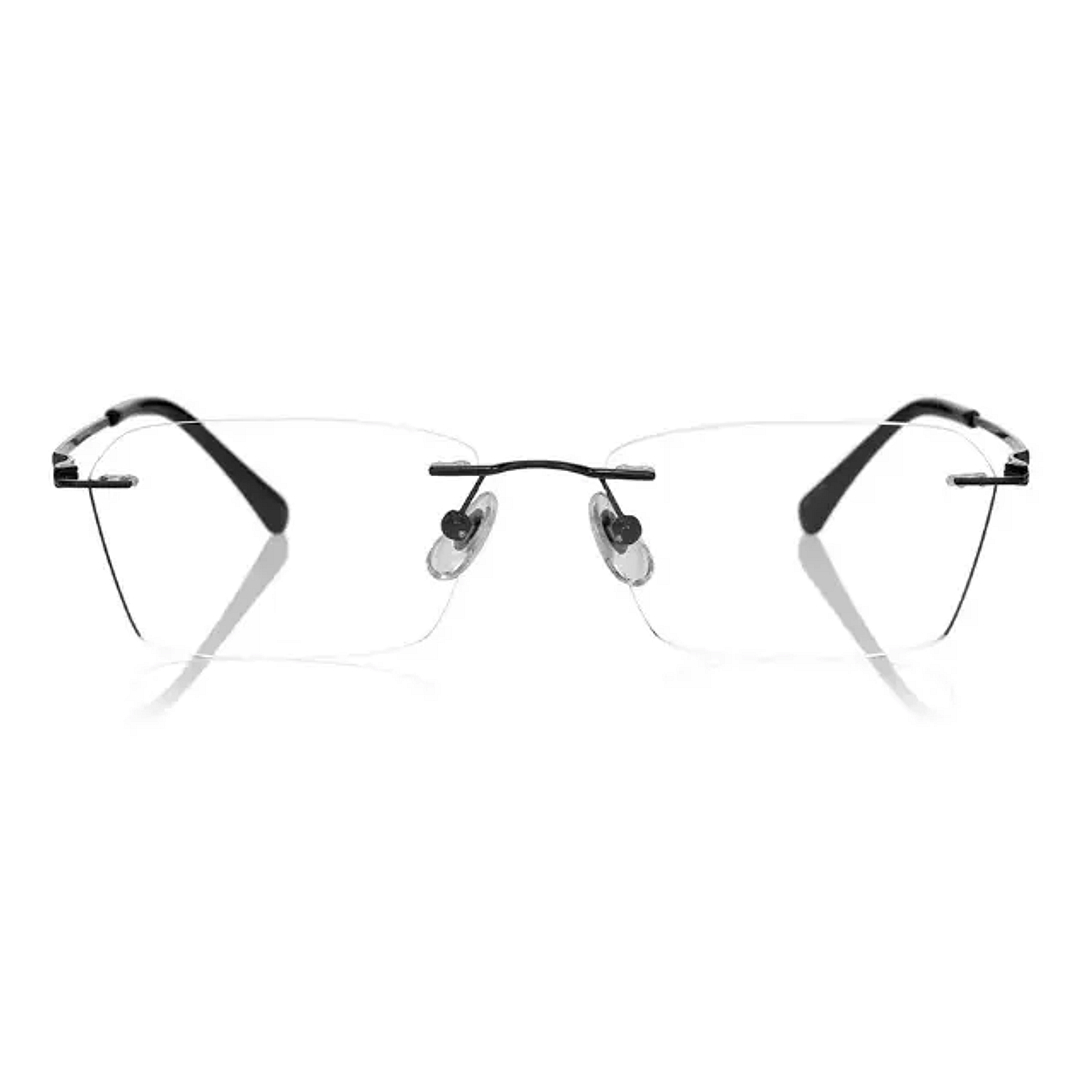 OWNDAYS | AIR Black Rimless Rectangle right side